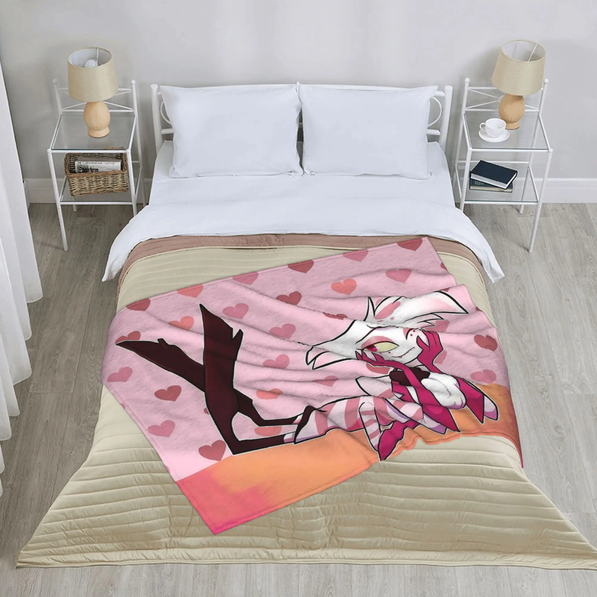 Hazbins Hotels Angel Dust Blankets Fleece  All Season  Warm Throw Blanket for Home Bedspread
