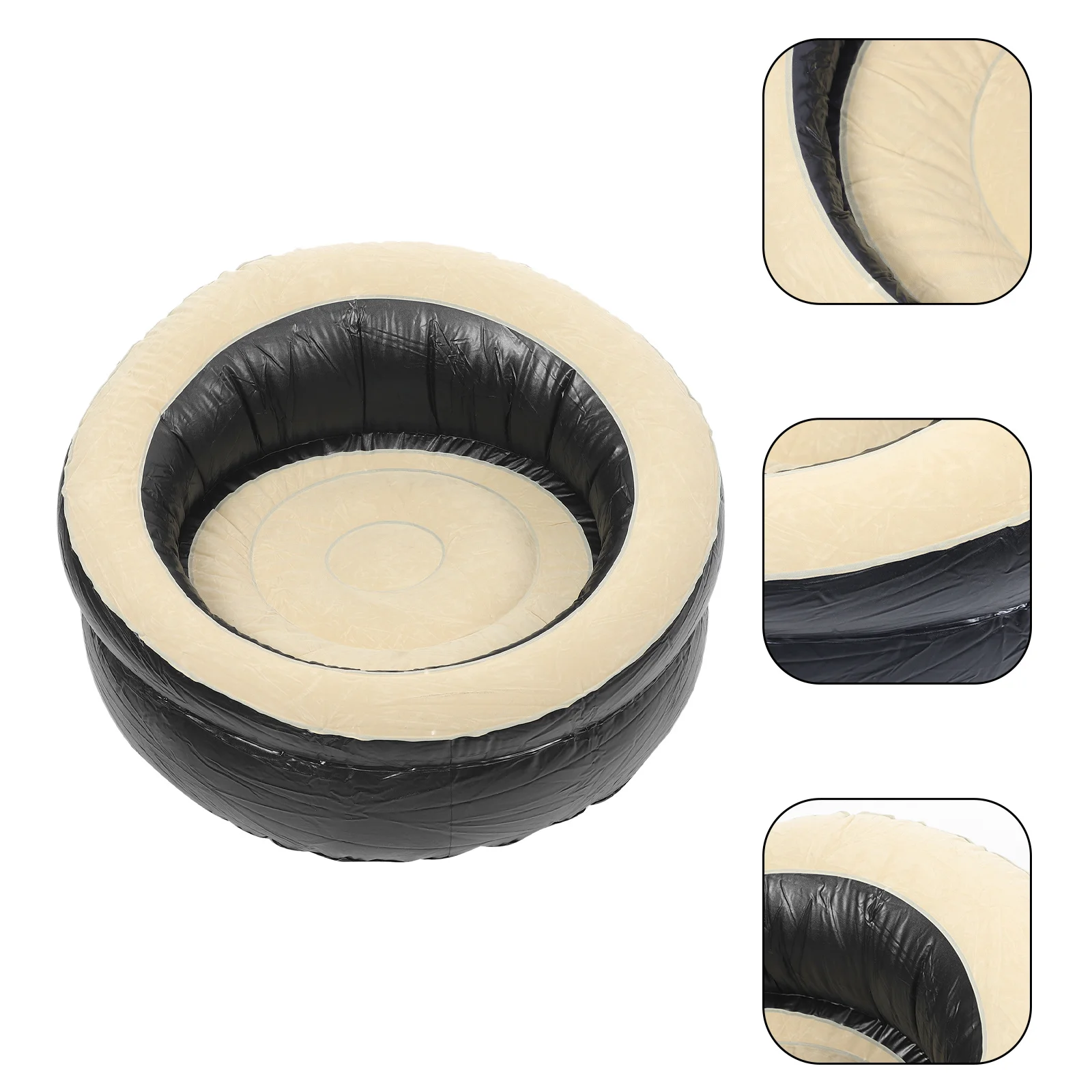 Sofá inflable plegable pequeño, suave, cómodo, taburete portátil para exteriores, silla de aire, sofá perezoso, sofá de aire