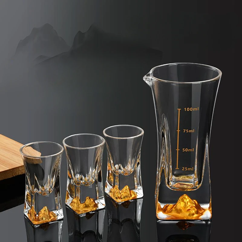 

Jinshan-Square Wine Glass Divider, Thickened Small Square Cup, Simple Household Creative Personality Wine Set