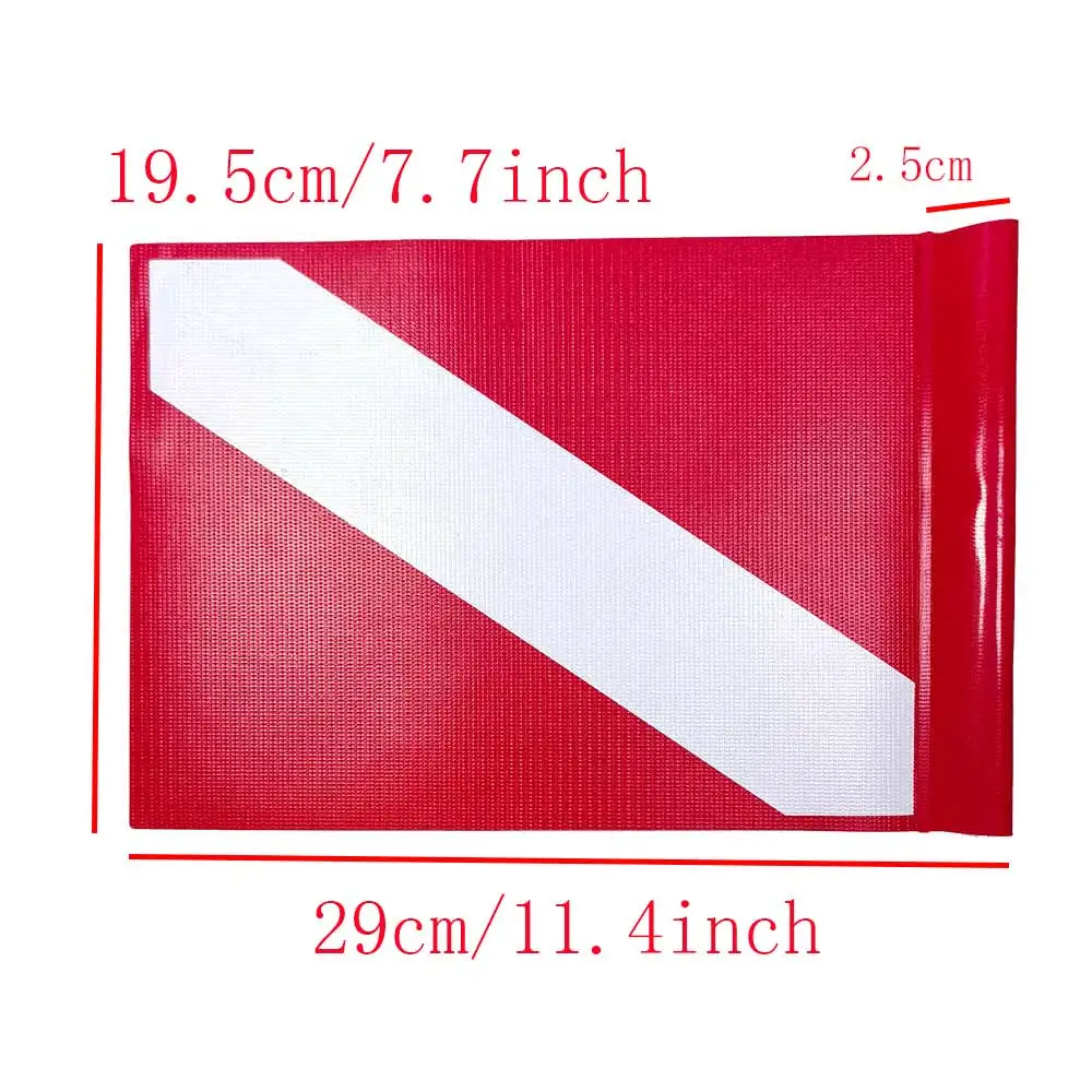 Waterproof PVC Alpha Flag Scuba Diving Flag International Divier Down Flag Surface Marker Flag Diving Flag Accessory