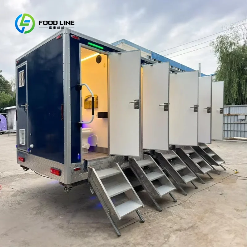 Customized Mobile Restroom Cabin Practical Vip Mobile Washrooms Restroom Trailers Portable Toilet Mobile Toilet Trailer