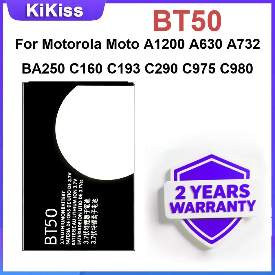 

BT50 Batteries For Motorola Moto A1200 A630 A732 BA250 C160 C193 C290 C975 C980 Rechargeble Mobile Phone Battery