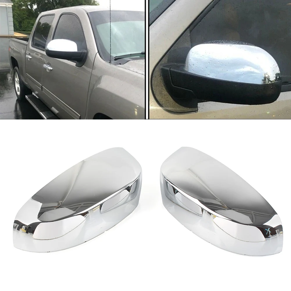 

Chrome Car ABS Rear View Mirror Cover For Chevrolet Silverado Avalanche Tahoe Suburban For GMC Sierra Yukon