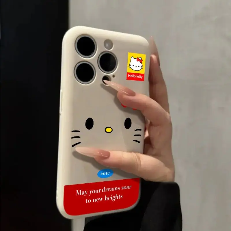 Nouveau Sanrio Hello Kitty16promax coque de téléphone portable 15/14p13/12/11 housse de protection tout compris résistante à l'usure et anti-chute