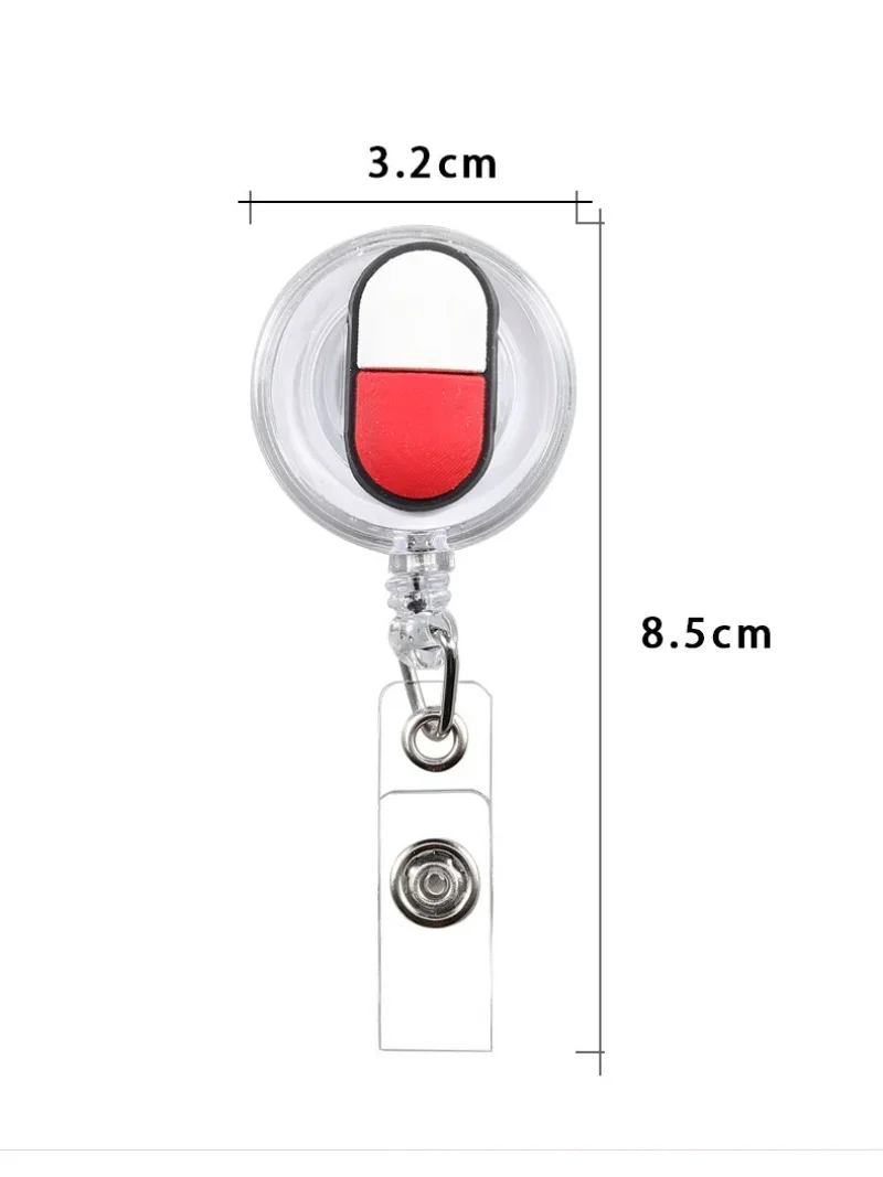 Imagem -04 - Titular do Crachá Retrátil do Silicone com Fivela do Estiramento Enfermeira do Hospital Titular do Cartão de Identificação Bonito dos Desenhos Animados Chaveiro de Alta Qualidade