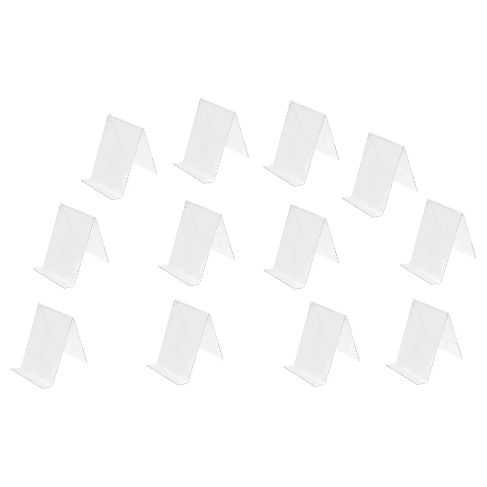 

12pcs Acrylic Bookend Display Stand Clear Desktop Rack 150x100x100mm Bookcase Shelves for Office Home Library