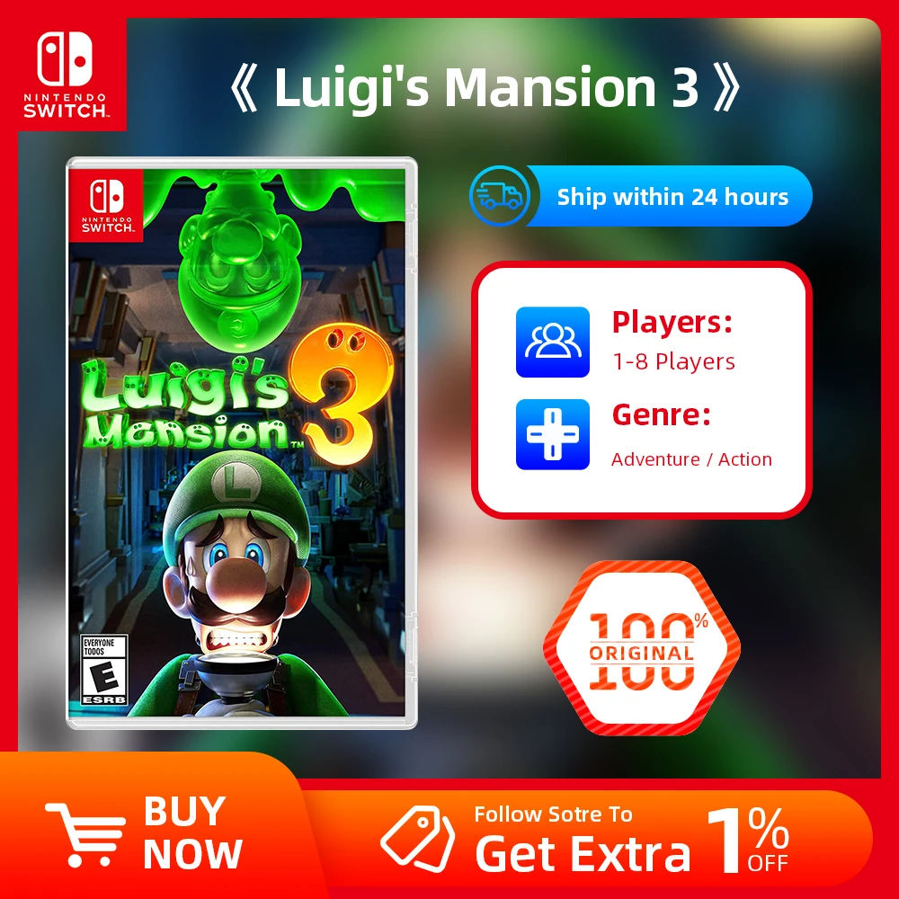 Nintendo Switch Game Deals Luigi Mansion 3 Stander Edition - games Cartridge Physical Card Luigi’s Mansion 3