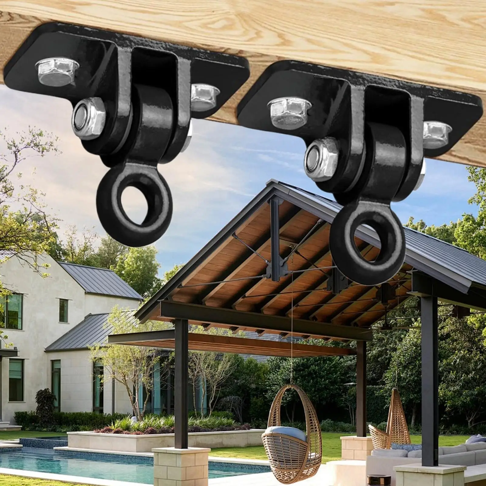 

Вешалки для качелей, 2 шт., аксессуары для установки мешков для ударов, сверхмощные крючки для гамака для детской площадки, родителей, любителей DIY