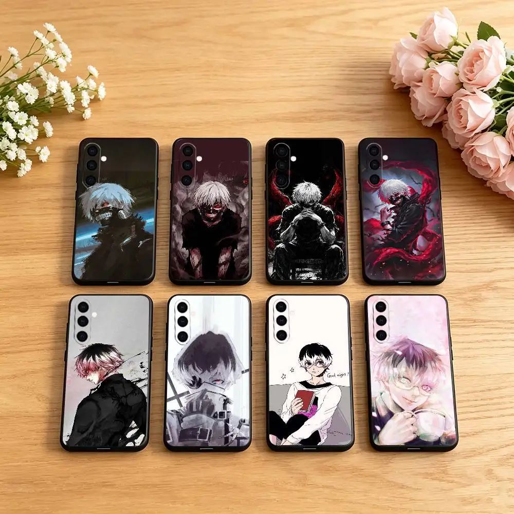Anime Tokyo Ghoul Kaneki Ken Sasaki Haise Phone Case Black Silicone Soft For Samsung Galaxy A73,A72,A71,A70,A53,A52,A51