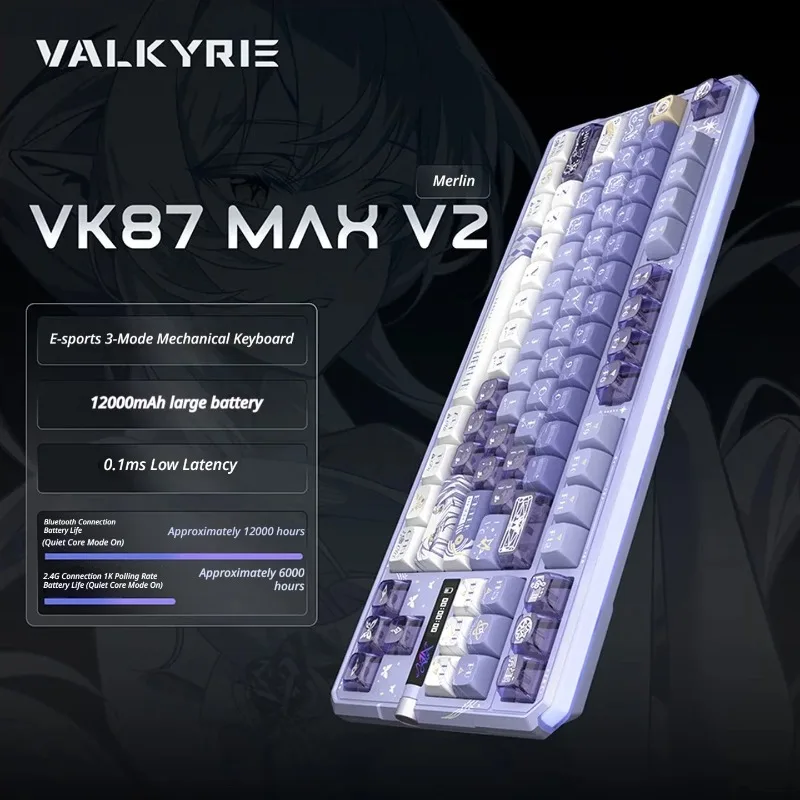 VALKYRIE VK87 MAX V2/VK87 V2 Wireless Keyboards Mechanical Tri-mode Hot Swap Gaming Keyboard LOKI MERLIN E-sports Gamer Keyboard