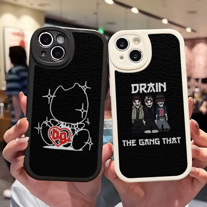 Drain Gang Phone Case For Apple Iphone 13 Pro Max 11 14 12 Mini X Xr Xs 7 6 8 Puls Se Lambskin Silicone Cover