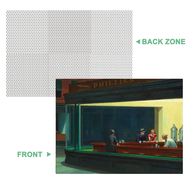 ミニ 500ピース パズル: エドワード・ホッパー ナイトホークス - 15x10インチ (38x26cm) |   完璧なクリスマスプレゼントのアイデア、大人向けの小さなジグソーパズル