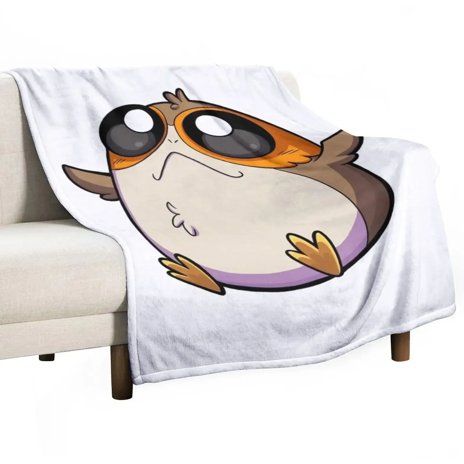 

Cute Porg Throw Blanket Bed covers warm for winter Moving Extra Large Throw Blankets