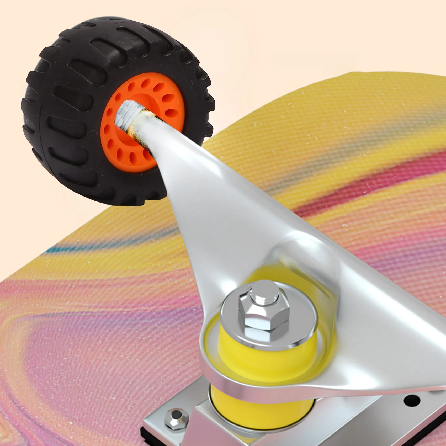 Ruote per longboard da skateboard SLQZT fuoristrada (set di 4 contenitori per cuscinetti)