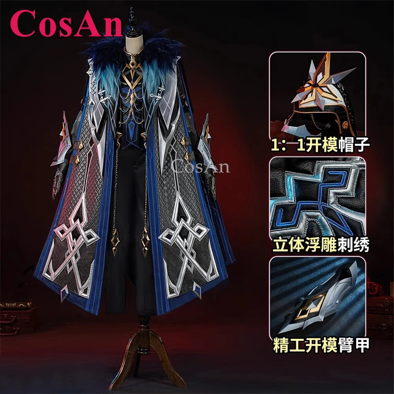 

CosAn Game Genshin Impact Il Capitano Cosplay Costumes Fatui Fashion Handsome Uniform Halloween Party Role Play Clothing S-XXL
