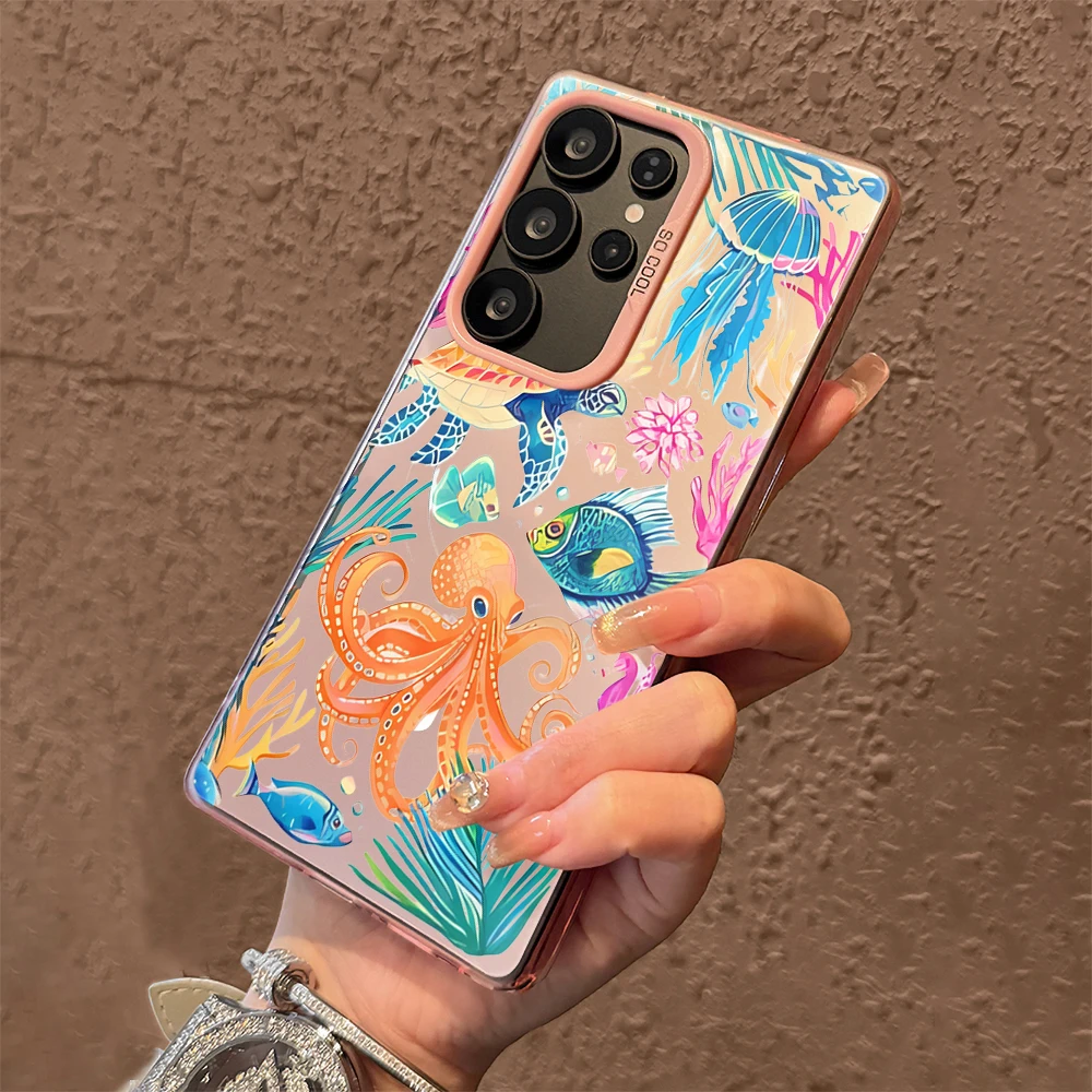 Чехол из ТПУ Marine Life ins для Samsung Galaxy S26 S25 S24 S23 Ultra S21 S22 Plus FE A16 15 A56 55 54 53 A36 5G Note 20 Ocean Funda