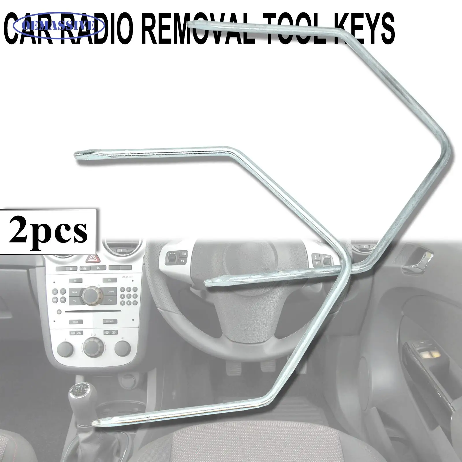 OEMASSIVE 2x Radio Stereo Removal Key Release Pin Head Unit Audio Install Tool For Vauxhall Opel Signum Chevrolet Holden Vectra