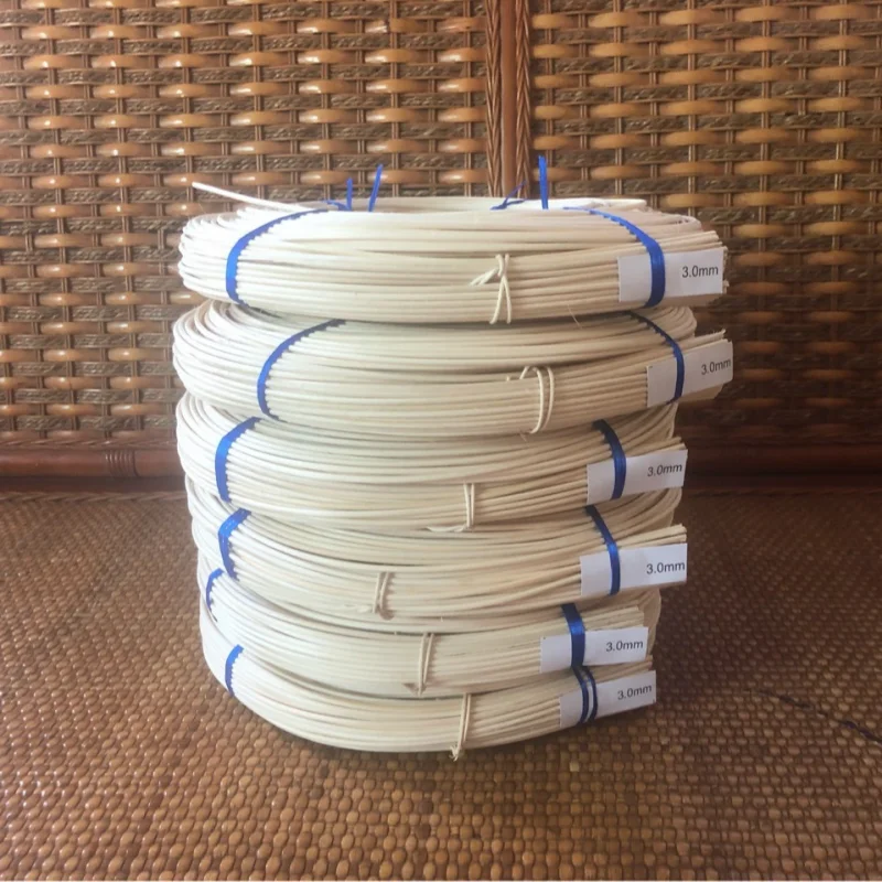 2-12mm 500G Natural Round Cane Stick Real Indonesian Rattan Core Weaving Material For Home Furniture Decor Weaving Repairing