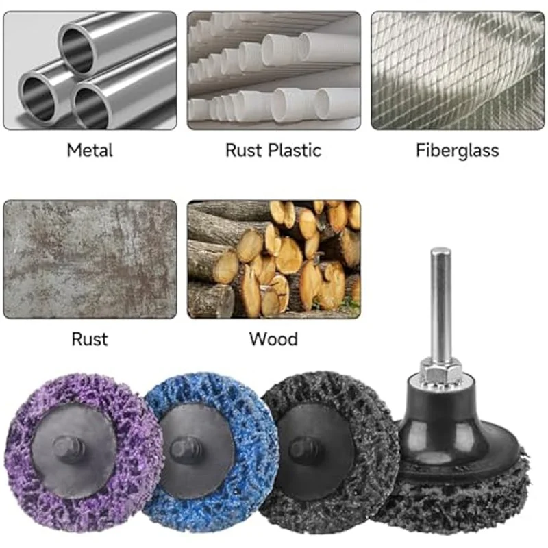 F-T 31 шт. 2-дюймовые быстросменные легко заменяемые диски для сверл, полосовой круг с шлифовальными дисками 1/4 дюйма, насадки для шлифовальной машины для кубиков