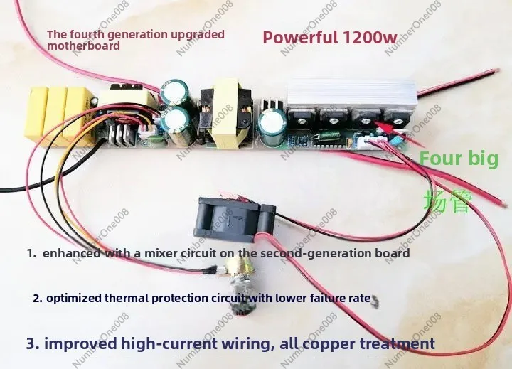 1200W 50-Tube Single-Phase Inverter Motherboard, High Power Control Board for DC-AC Converter System Replacement