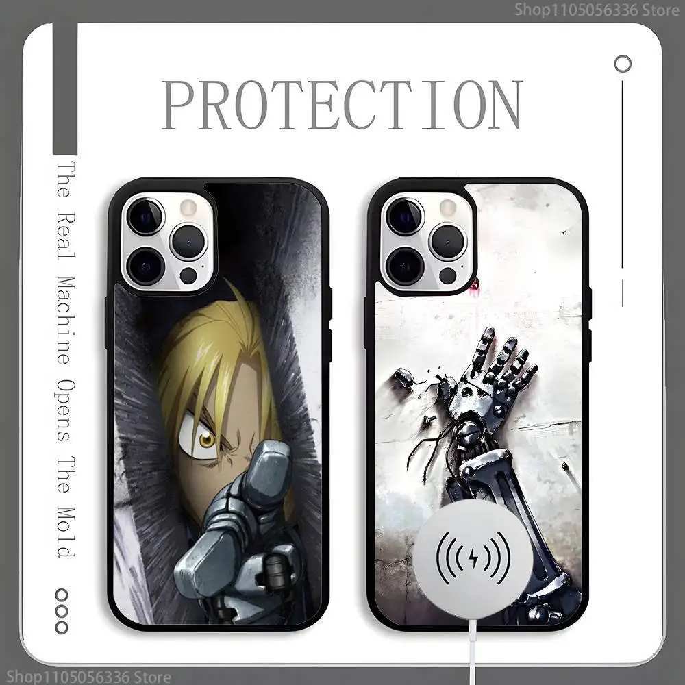 

F-Fullmetal A-Alchemist Phone Case For Magnetic Wireless Charge Cover For iphone 16 15 14 13 12 11 Pro Max Plus Coque