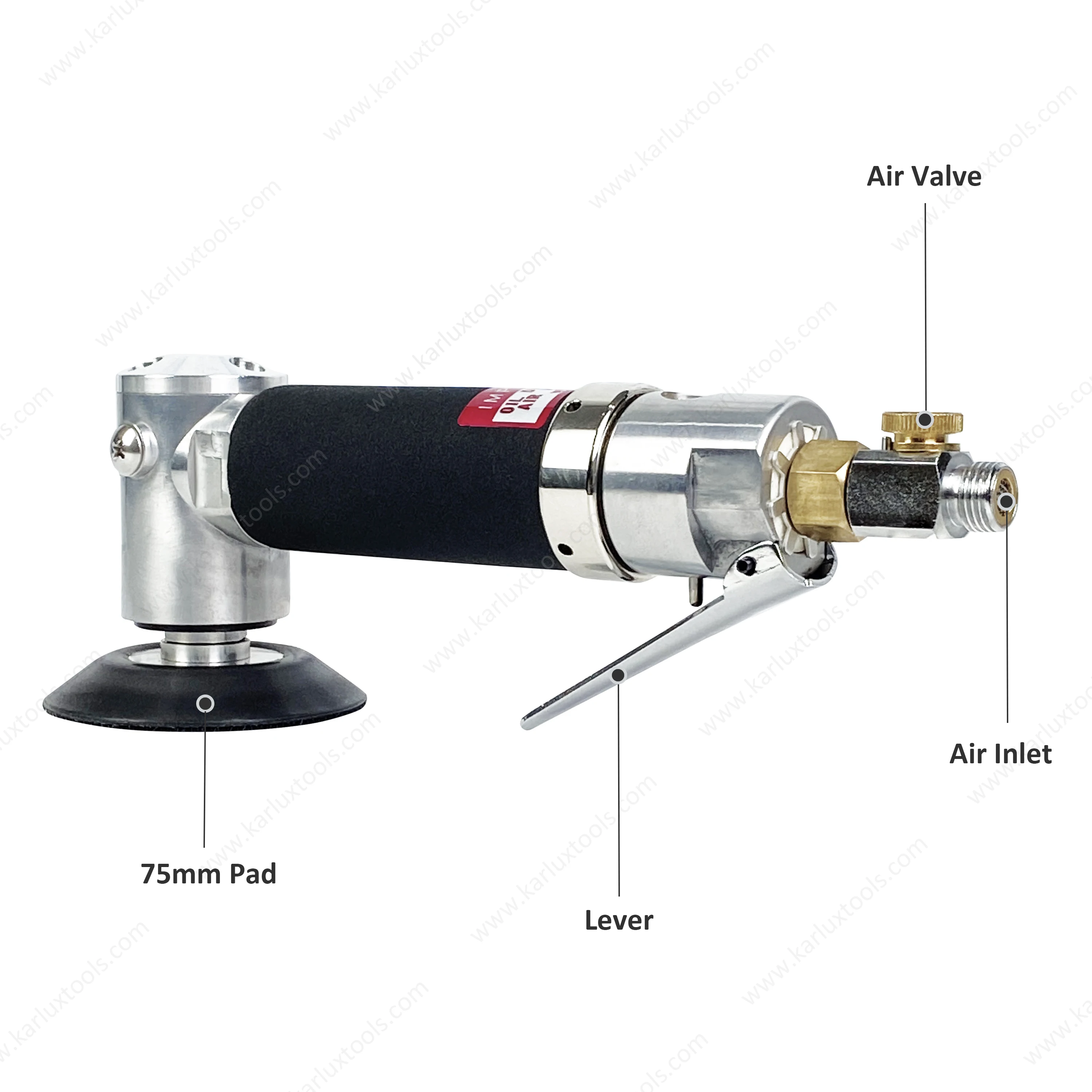 3inch 5000rpm Mini Angle Polisher Pneumatic Polishing Tools Air Polisher for Auto Parts Polishing, Carbon Fiber Polishing,