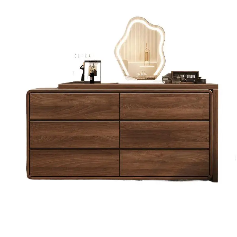 

chest integrated dresser, bedroom modern simple solid wood frame master bedroom makeup table