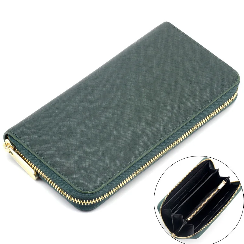

Мужской кошелек на длинной молнии в японском стиле, женский кожаный кошелек с несколькими слотами для карт, кошелек для монет, кошельки