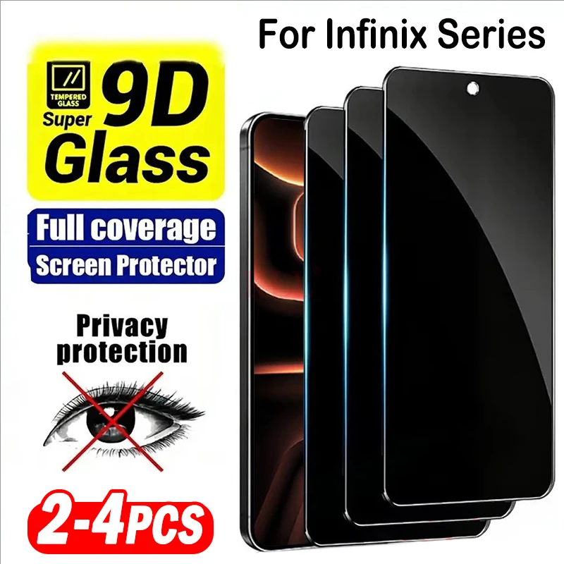 2-4 шт. защитной пленки для экрана с функцией антишпионажа для Infinix Note 60 Ultra, антибликовое закаленное стекло для Infinix Note 60 Pro.