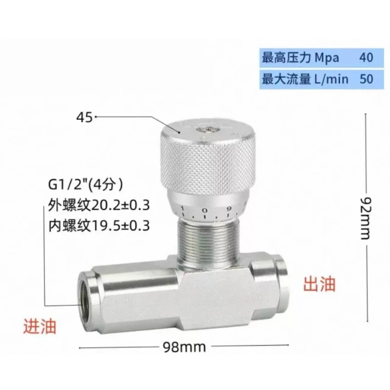 Hydraulic Speed Regulator, Actuator Throttle Valve with Pressure Compensated Flow Regulator
