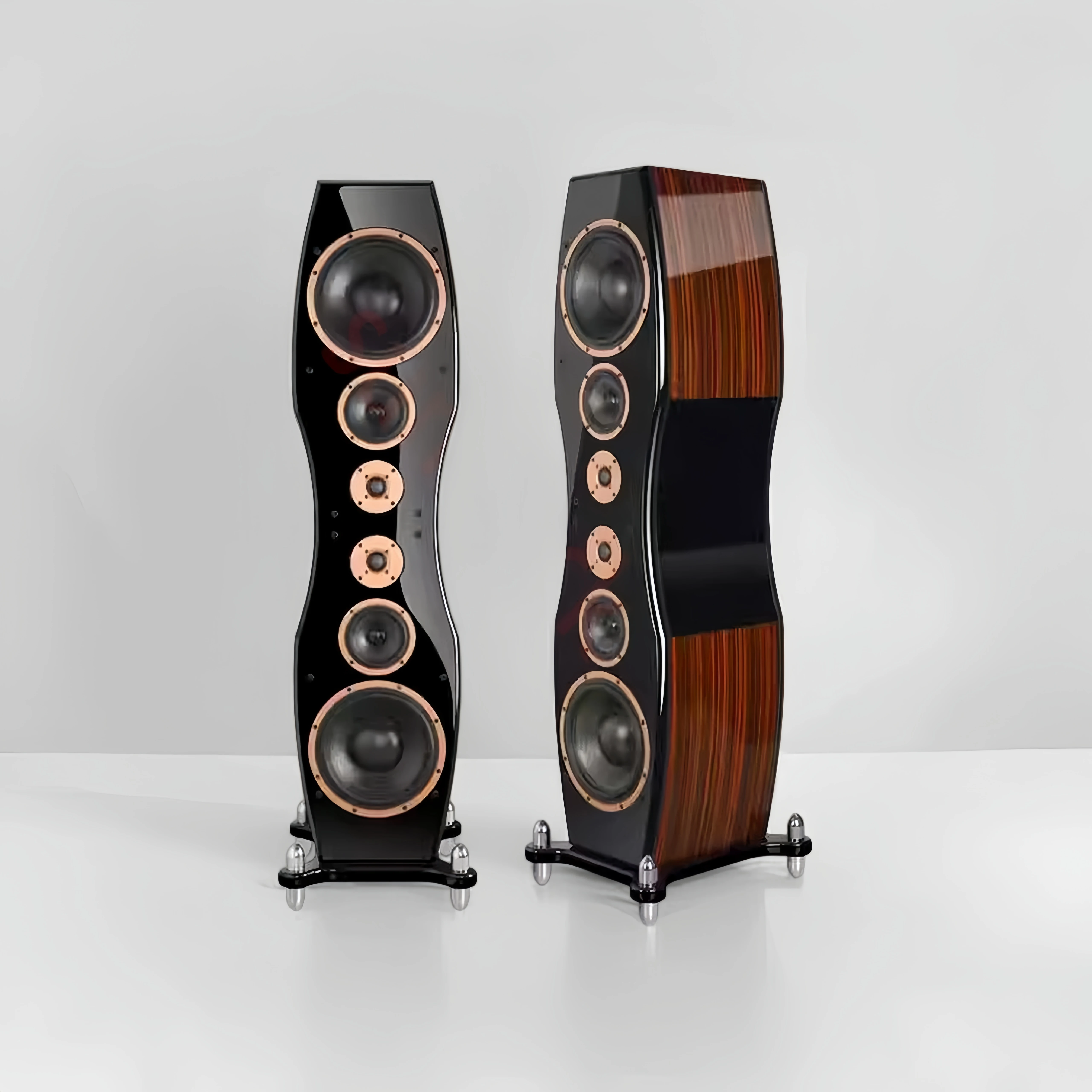 10 inch 400W Bass Speaker Audiophile Home Theater hifi wooden Cabinet Tower Passive 3 way Floor Standing Speakers AIYIMA SMSL
