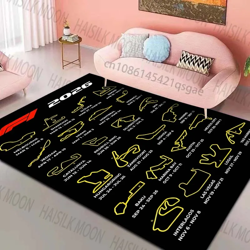 Multiple sizes Formula racing season Pattern Rug Carpets for Bedroom Living Room Sofa Mat Creative Door Mat Home Decor