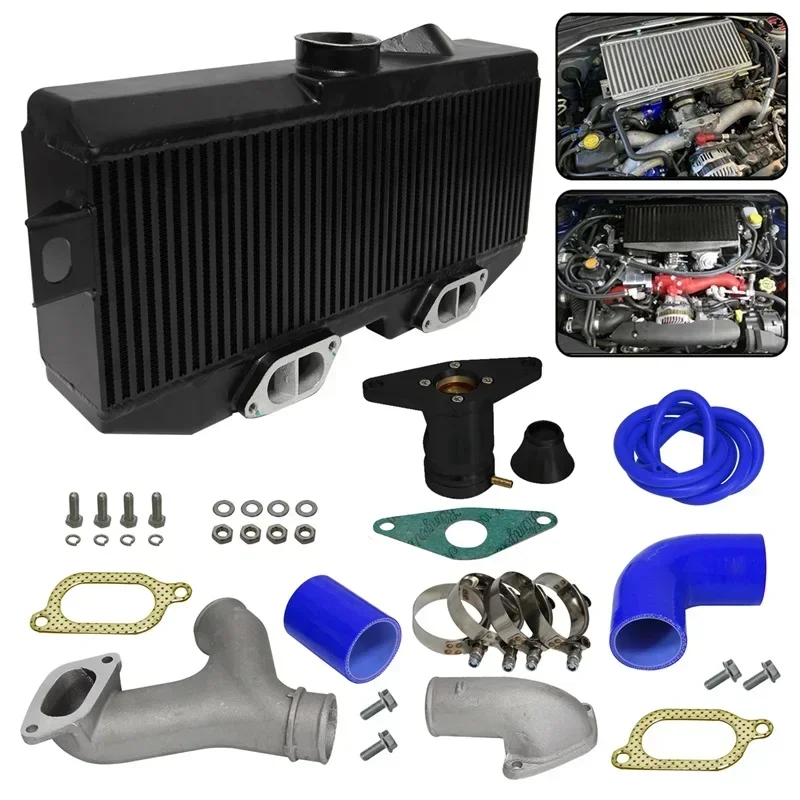 

Top Mount Intercooler Kit Y Pipe For Subaru 02-07 WRX STI EJ20 EJ25 GD GG w/BOV Blue/Red/Black
