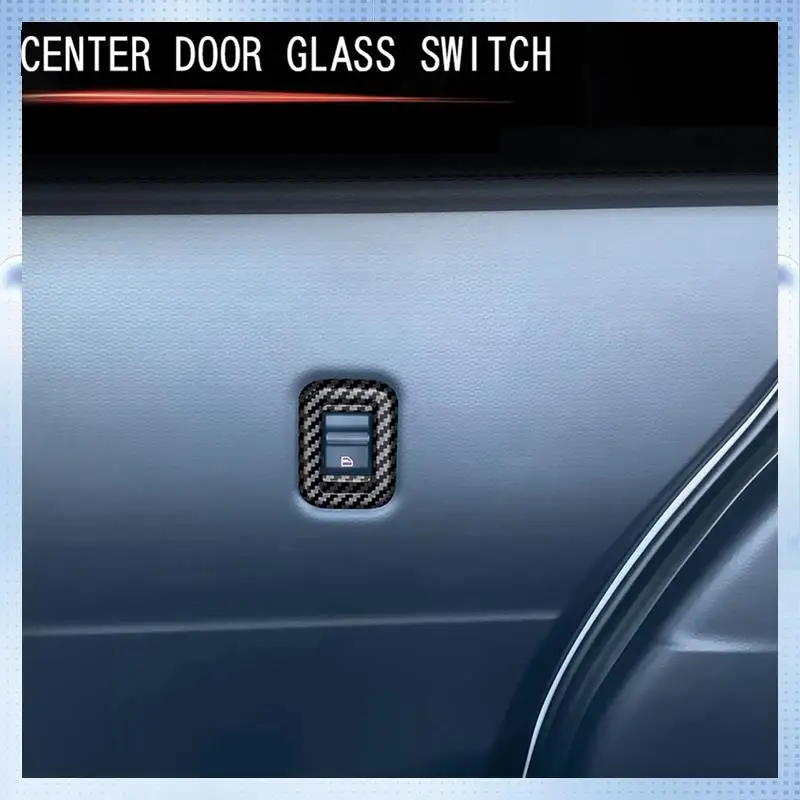 

B07A-Car Middle Door Window Lift Switch Trim Sticker Window Control Button Frame For Toyota ROOMY 2022 Carbon Fiber