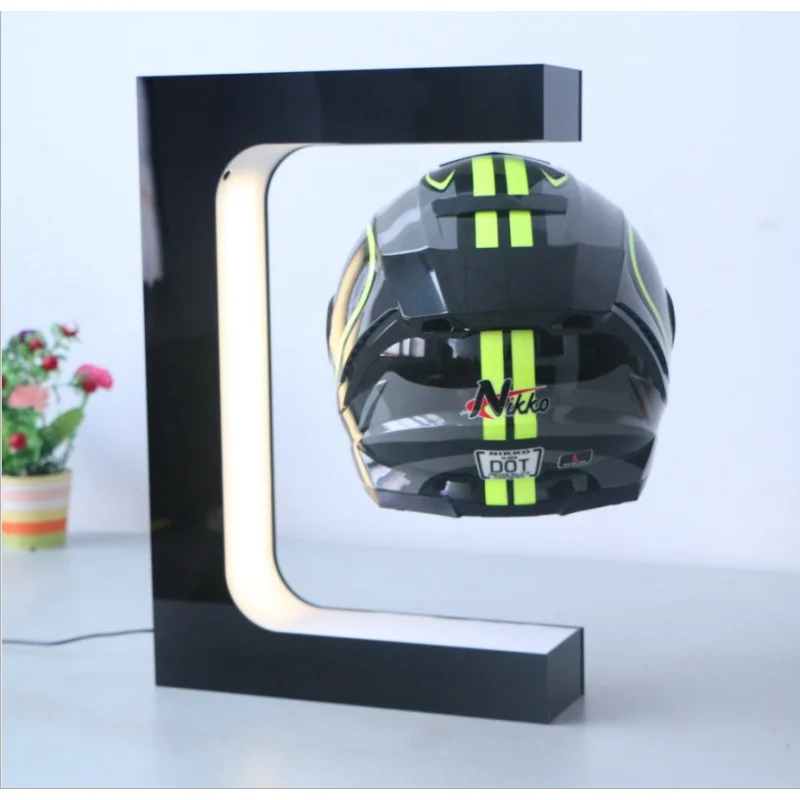 custom，Acrylic Magnetic Levitation Floating Shoes Rack Luxury Rotating Sneaker Shoe Magnet Display Stand