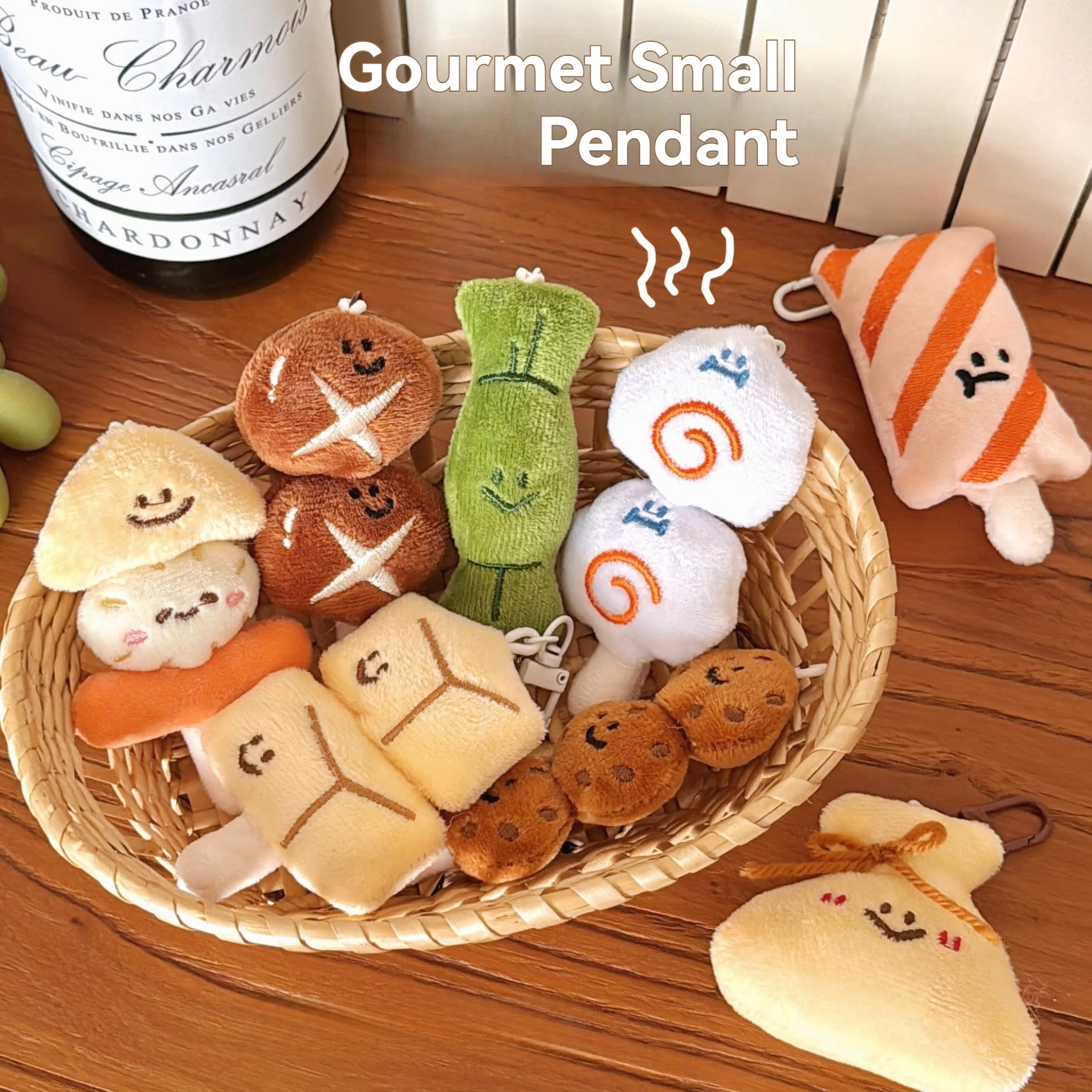 1/8 قطعة الإبداعية كانتو الطبخ نمط قلادة تنوعا أفخم دمية قلادة ظهره المفاتيح قلادة الزخرفية