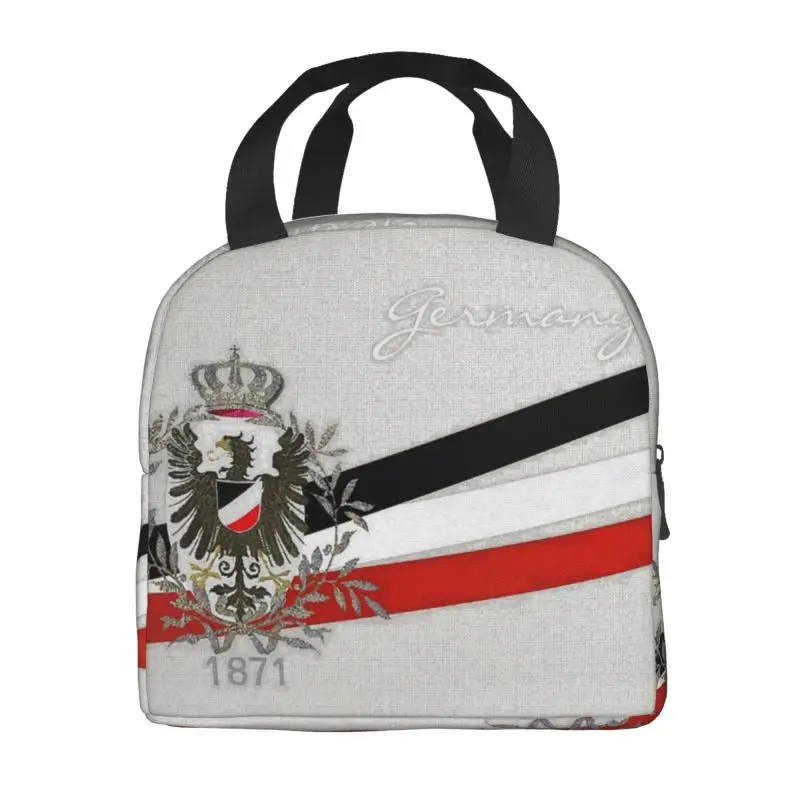 German Empire Eagle 1871 con colori della bandiera borse per il pranzo isolate per le donne emblema bandiera nazionale portatile Cooler Thermal