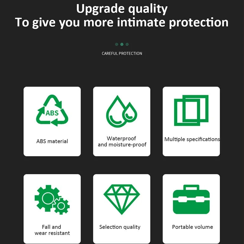 Portable Tool Box Waterproof Sealed Small Precision Instrument Parts Tool Storage Box Safety Protection Small Size Toolbox