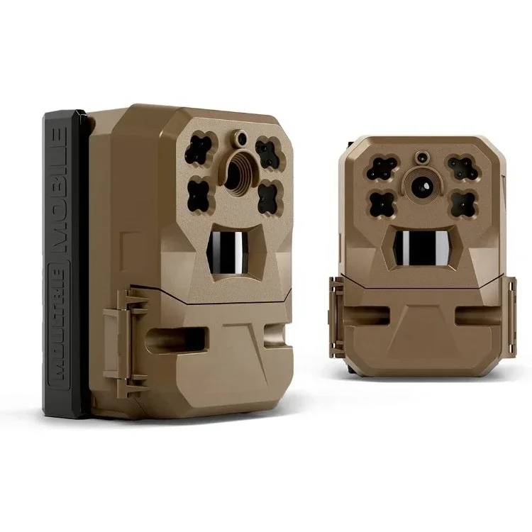 Mobile Edge Cellular Trail Camera 2 Pack | Auto Connect - Nationwide Coverage | HD Video-Audio | Built in Memory