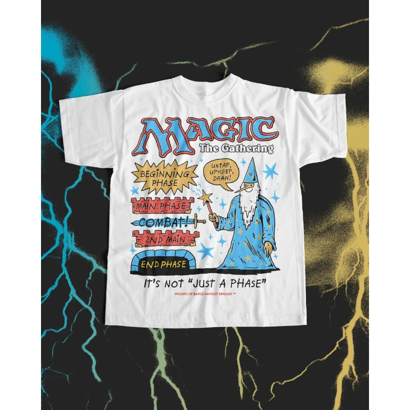 Magic The Gathering Oversized Unisex T Shirt Streetwear Cotton New Retro Short Sleeves Graphic Print T-Shirt Women Men Couples