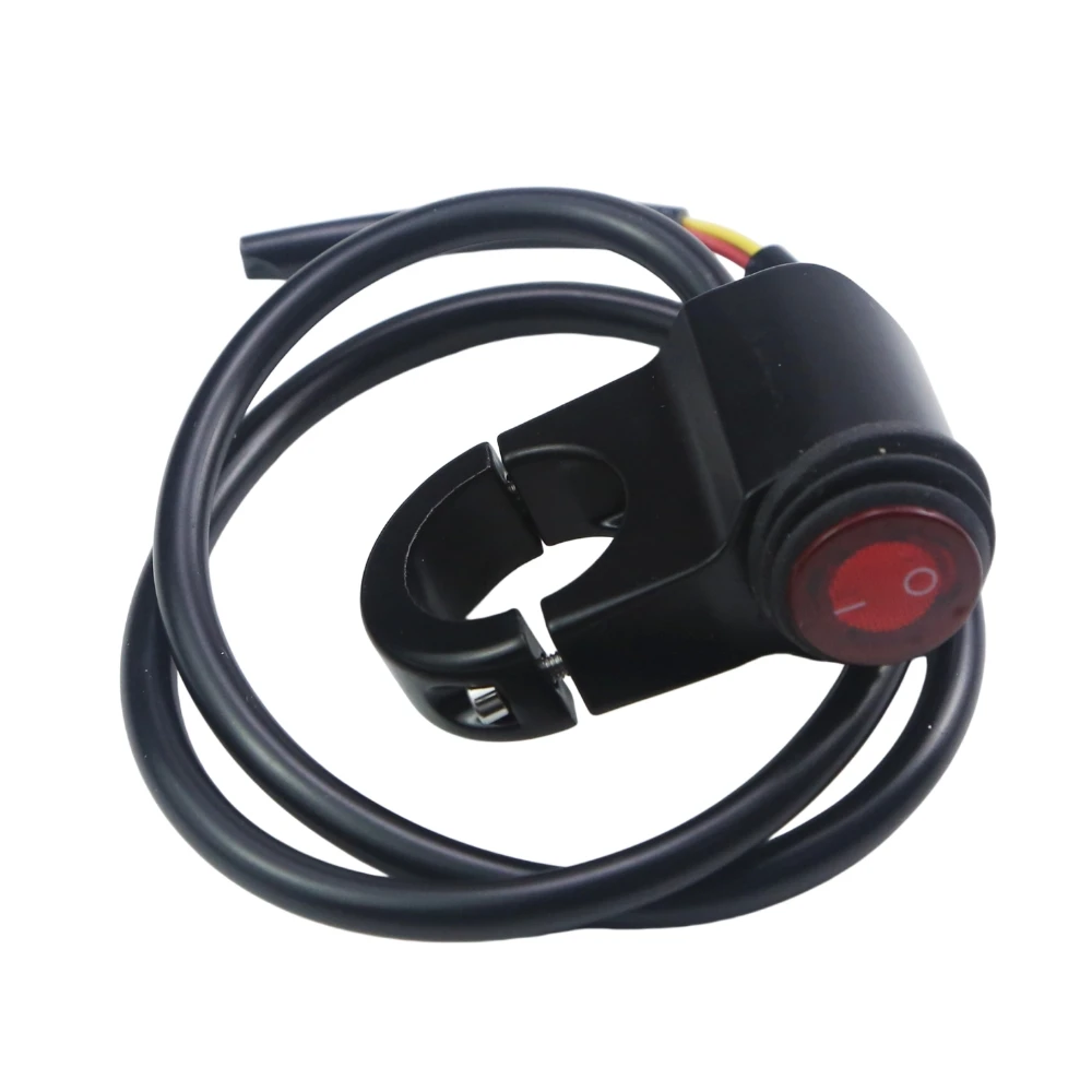 Motorcycle Handlebar Light Switch Red Button LED Headlight Control Electronic Switch For Scooter Dirt Bike - view 3