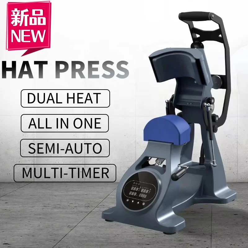 

Популярный автоматический пресс для горячего тиснения с функцией открывания и закрывания крышки, используемый для печати на головных уборах, ручной планшетный принтер с двойным рисунком.