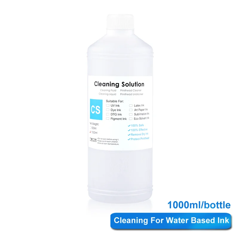 Imagem -03 - Solução de Limpeza Limpador de Tinta para Pigmento de Corante Sublimação Cartucho de Cabeça de Impressão Tanque de Tinta para Epson hp Canon Brother 1000ml