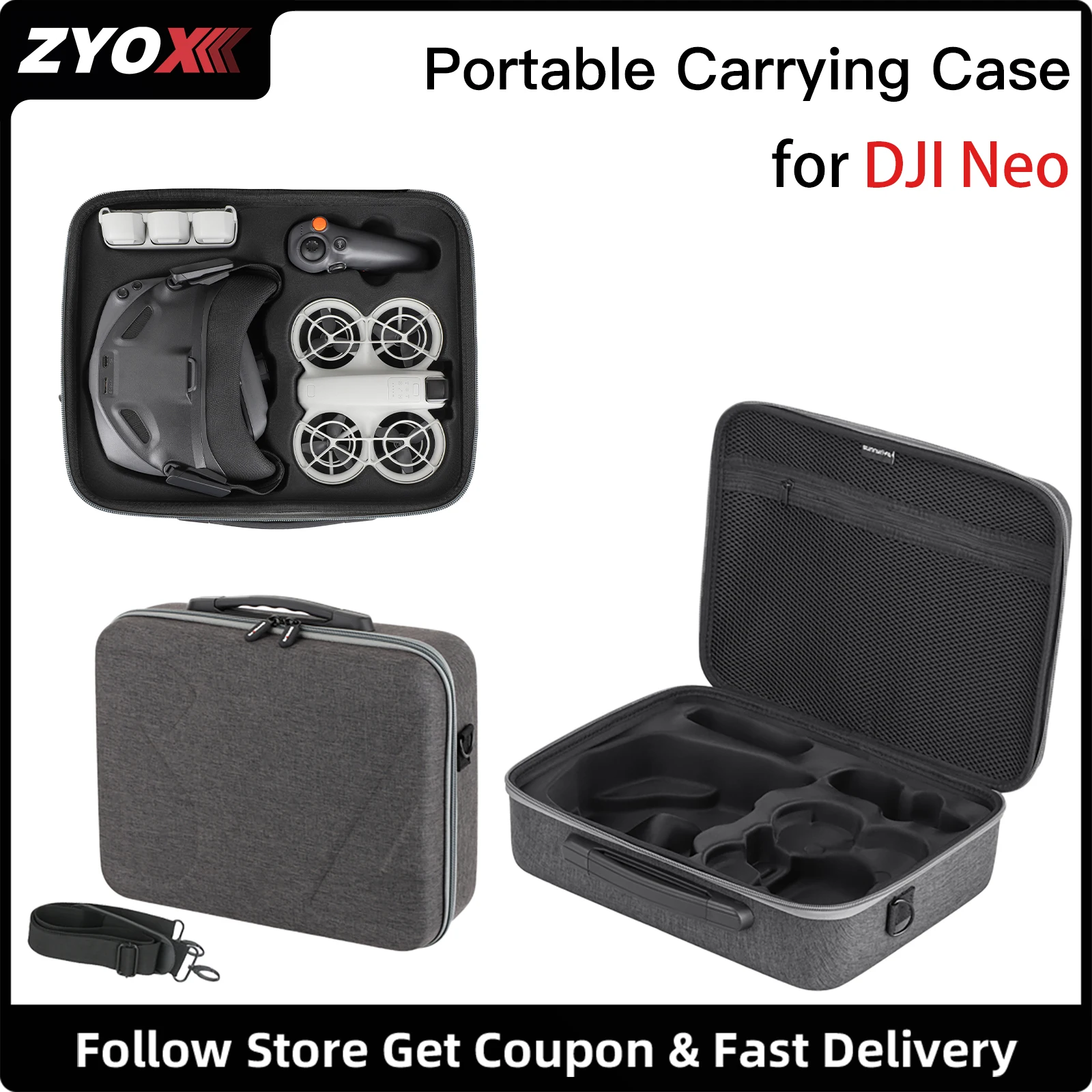 

Portable Carrying Case for DJI Neo Body Travel Storage Bag Hard Box for DJI Neo Goggles 3 Accessories