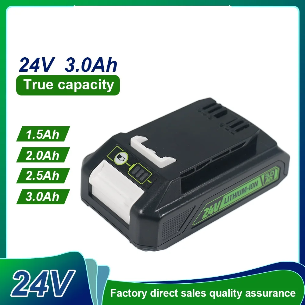 

24V 1.5Ah-3Ah 18650 Li-ion Rechargeable Battery for Greenworks 24V 48V Power Tools 29842 29852 29322 20362 MO24B410 MO48L4211