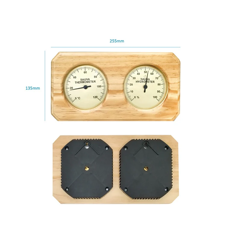 Wood Wall Hang Thermometer Indoor Outdoor Logger Steam Room Meter Garden House Garage Garden Breeding Temperature Controller