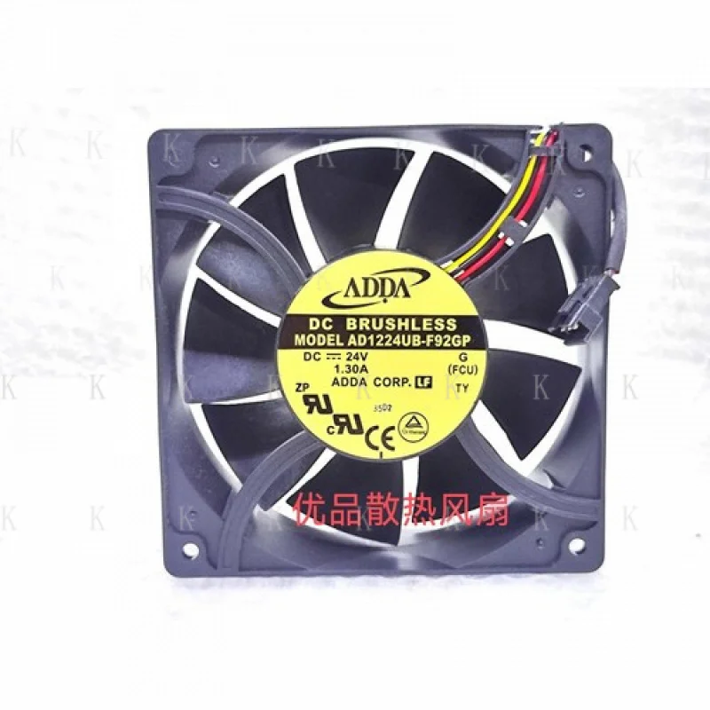 

C for ADDA AD1224UB-F92GP 12038 DC24V 1.30A 120*120*38MM 3-Pin Inverter Cooling Fan