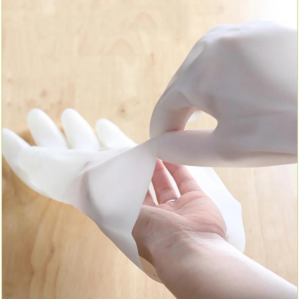 

2Pairs Rubber Gloves Waterproof Durable Kitchen Dishwashing Cleaning Household Thin Breathable Hand Protection Gloves