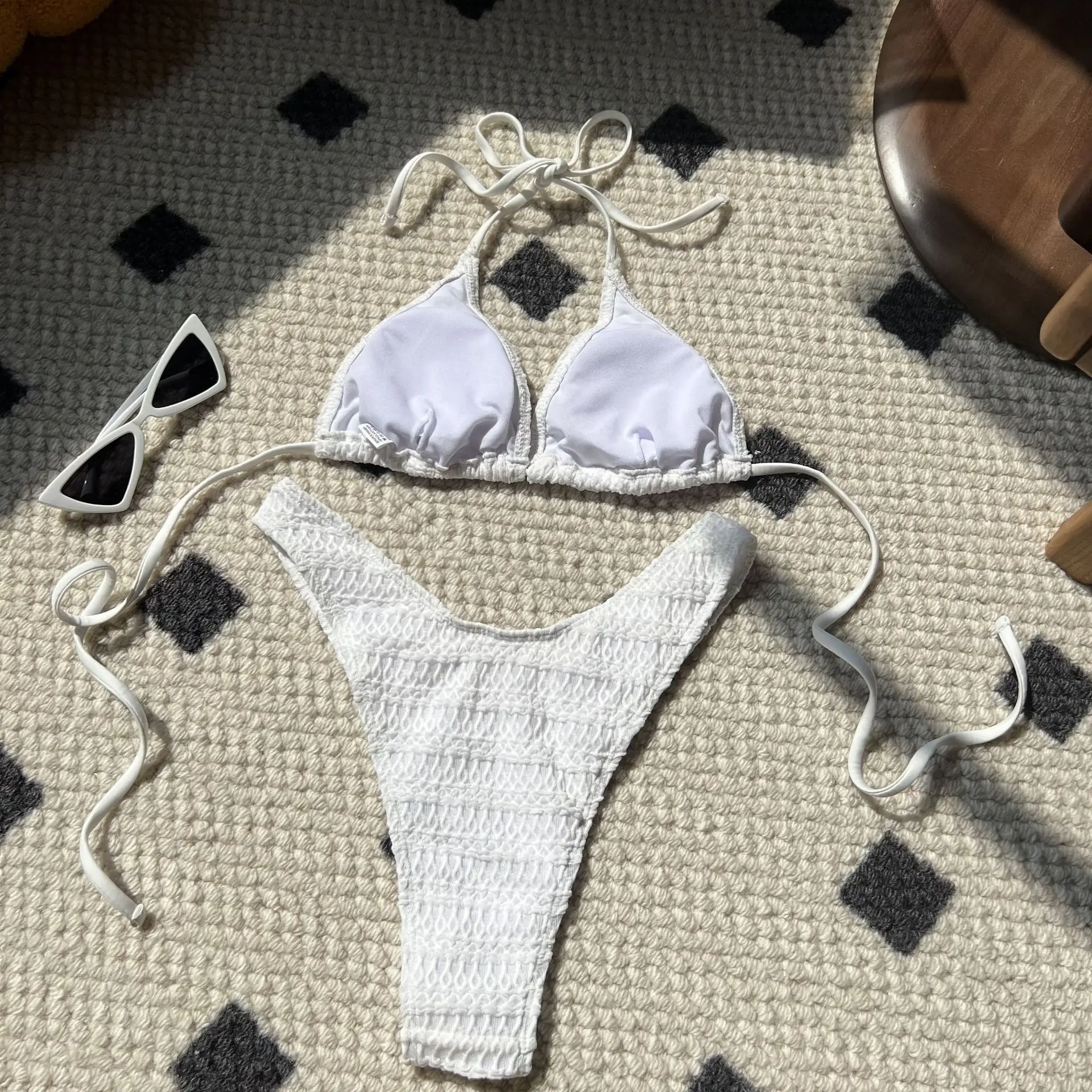 섹시한 마이크로 비키니 세트 두 조각 홀터넥 넥타이 일반 수영복 여름 수영복 수영복 수영복 biquini Tankini