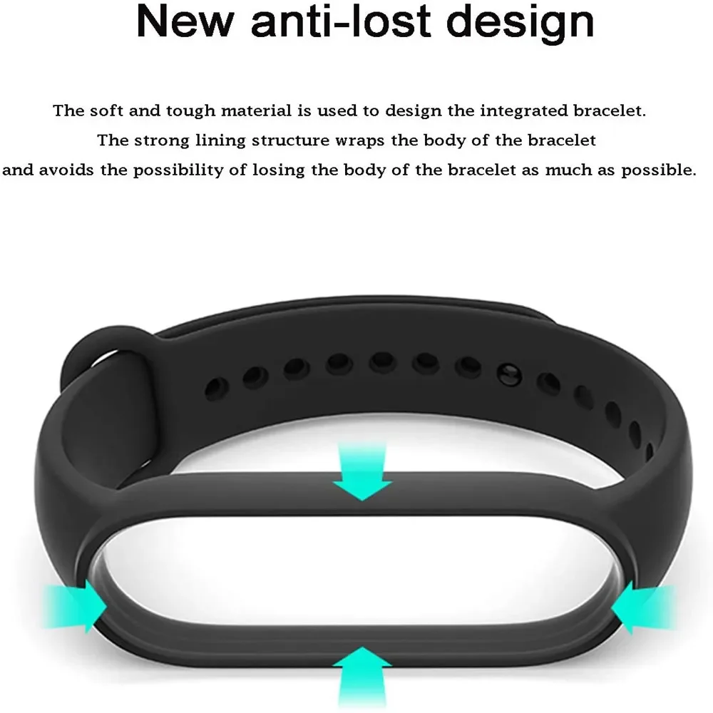 Pulseira para xiaomi mi band 8 7 6 5 4 3 silicone smartwatch pulseira mi banda substituição multi-cor tpu pulseiras de pulso